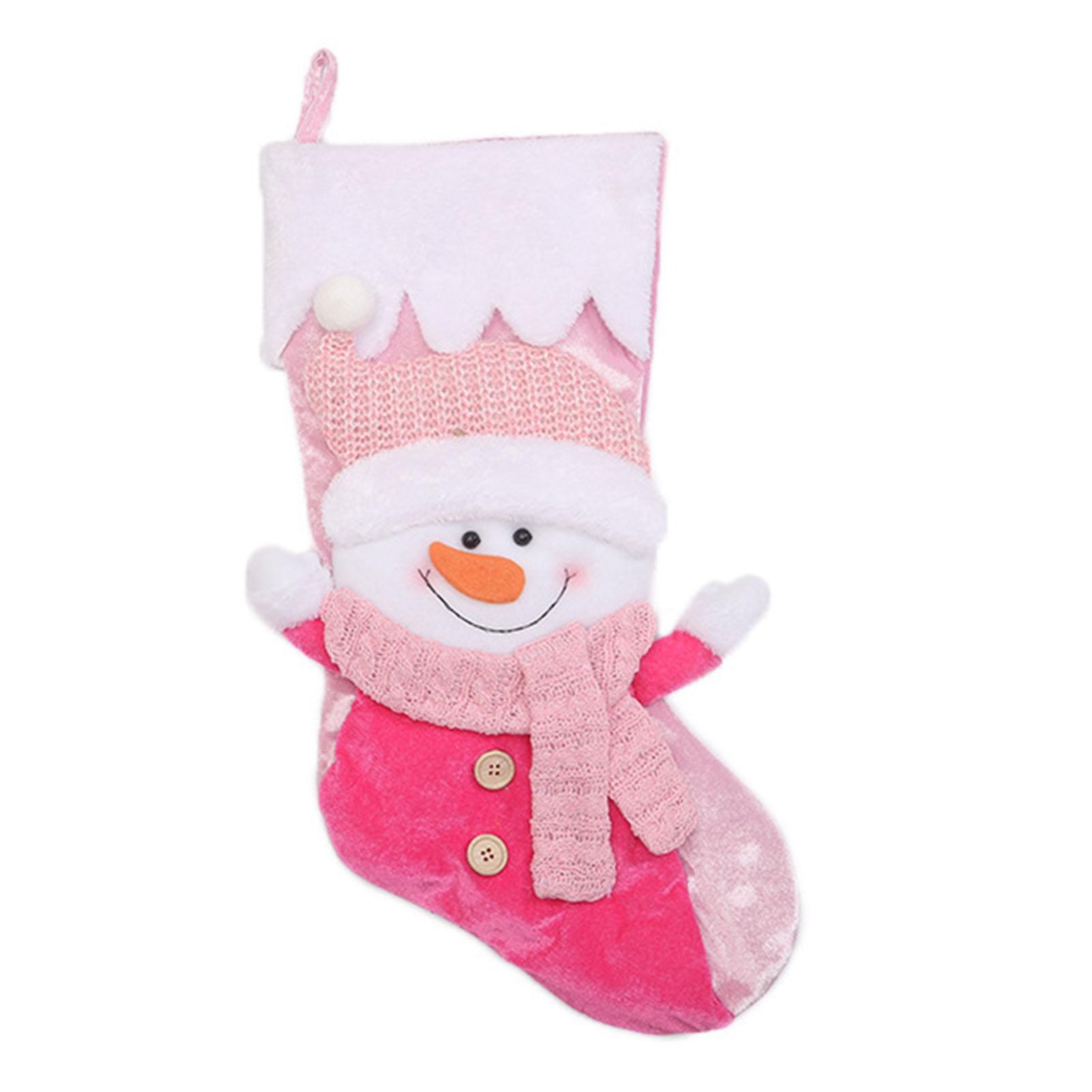 

Рождественская сумка для закусок, экологически чистая с подвесной веревкой, легкая рождественская сумка для закусок, сумка для конфет Санта-Клауса, украшение для рождественской елки Snowman