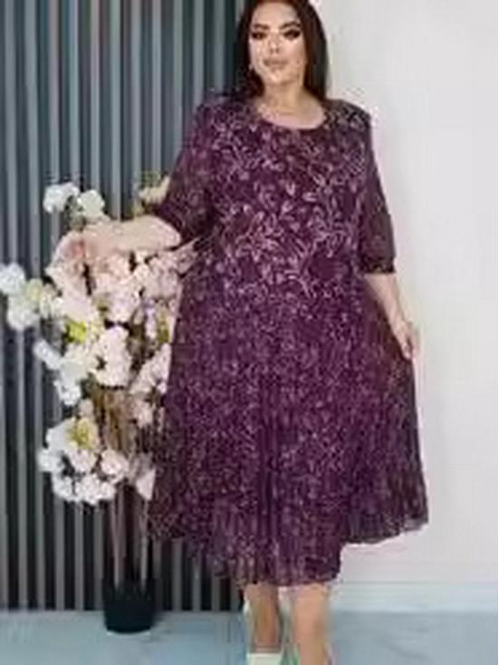 Klänning med tryck i stora storlekar för europeiska och amerikanska marknader 2025