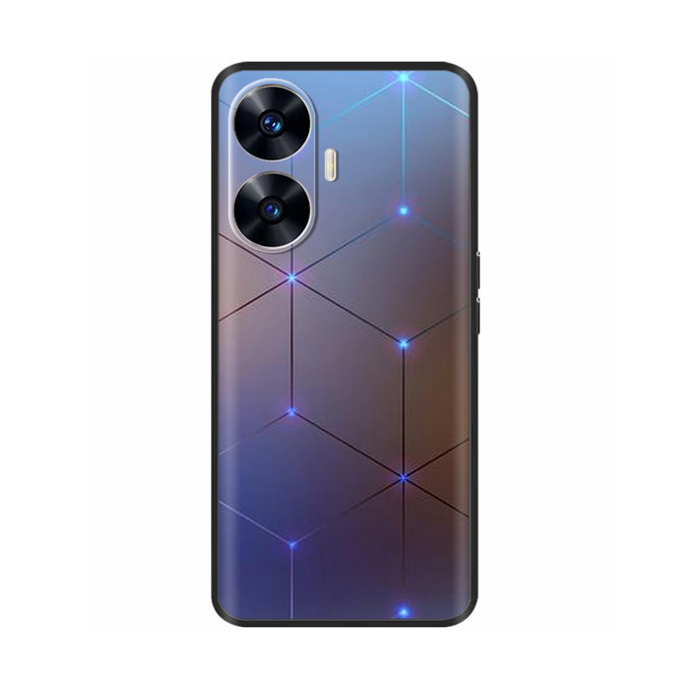 For Realme C55 Case C 55 4G Soft Silicone Back Cases For OPPO Realme C55 RealmeC55 Phone Back Cover 6.72" Black Bumper TPU Para