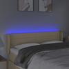 Vidaxl Zagłówek Do Łóżka Z Led, Kremowy, 147X16X78/88 Cm, Tkanina
