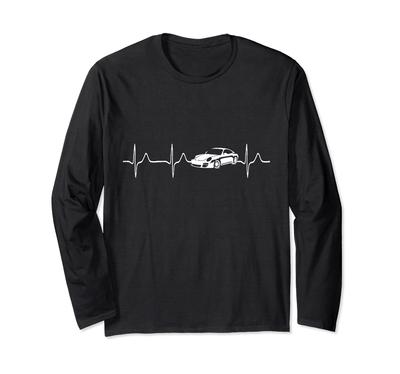 Sportwagen Liebe Geschwindigkeit Auto Langarm Herzschlag, T-Shirt