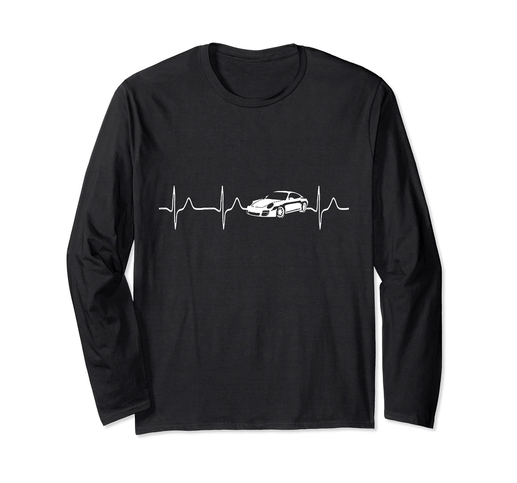 

Sports Car Love Speed Car Long Sleeve Heartbeat, T-Shirt чёрный