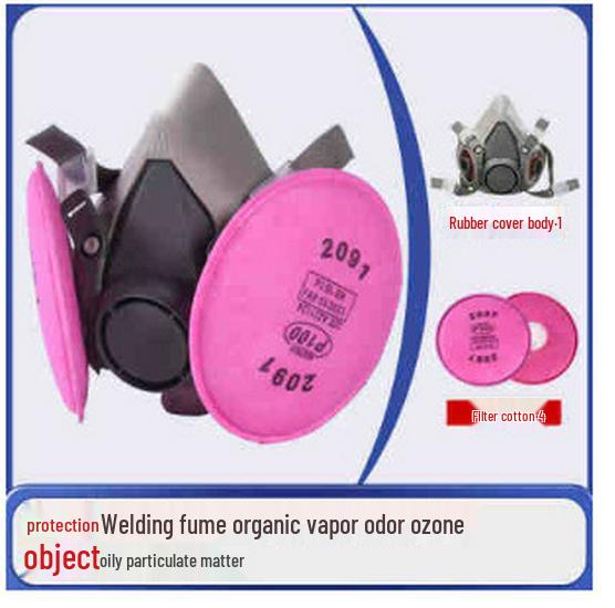 Masque à gaz intégral anti-buée pour peinture par pulvérisation et protection contre la poussière 6800