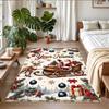 Tapis Carré Personnalisé avec Nom Imprimé de Noël Tapis de Sol Doux Antidérapant Pour Chambre à Coucher Cadeau de Fête