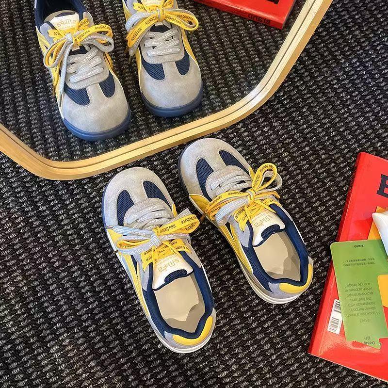 Women's Color Block Lace-up Sneakers - 2025 Autumn Casual Flats for Students