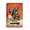 Vintage Motocykl Dekorativní Kovová Deska Plakát Rezavá Ošuntělá Plechová Značka Garáž Bar Nástěnná Dekorace Řemesla Plaketa Plechové Značky
