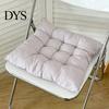Comfortable Polyester Fiber Seat Mat Chair Cushion with Straps, Square Round Soft Pad, Solid Color Pad for Household Chairs Non-slip Office