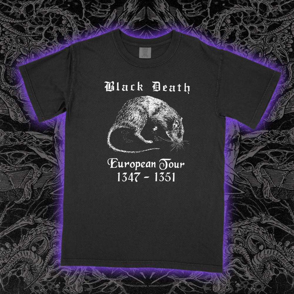 Tričko Black Death European Tour , Unisex tričko