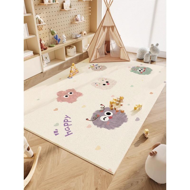 Carefree and Happy Carpet Living Room Sofa Bedroom Bedside Kitchen Entrance Door Mat Non-slip Cute Child Home Decor Rug