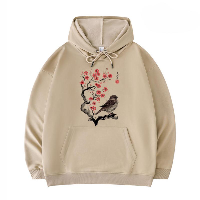 

Мужские толстовки с принтом «Маленький воробей», забавные толстовки из саржи в стиле Харадзюку, имитация хлопка