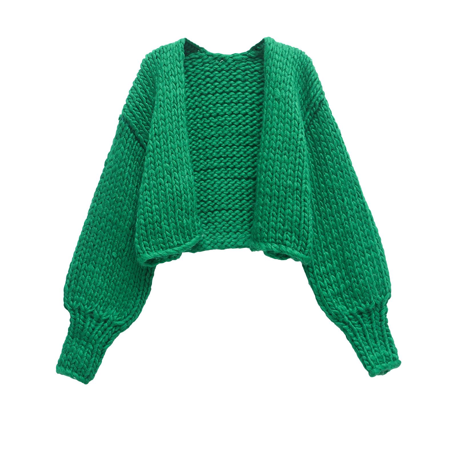 

Женская зимняя мода 2024: Универсальный многоцветный кардиган свободного кроя с длинным рукавом Small зелёный