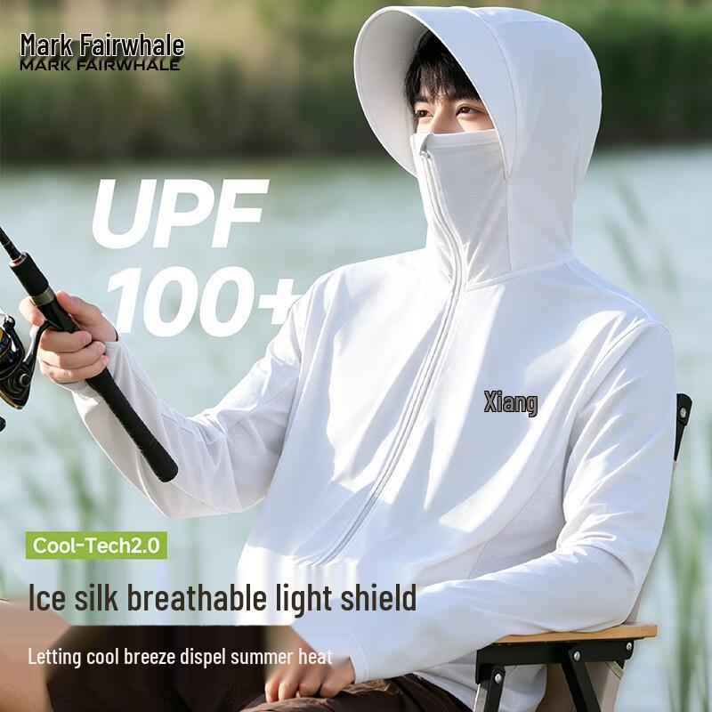 Mark Fairwhale Men s Ice Silk UV Protection Hooded Jacket 4XL