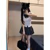 College Style JK Uniform Basic Shirt Waist Short Sleeve Female Student Bottom Top Japanese Pure Slim Shirt