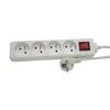 Power Strip - French Grounding - 4 Sockets with Switch