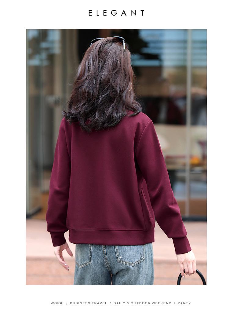 2025 Versatile Women's Stand-up Collar Double Zipper Cardigan: Casual Long Sleeve Sports Jacket