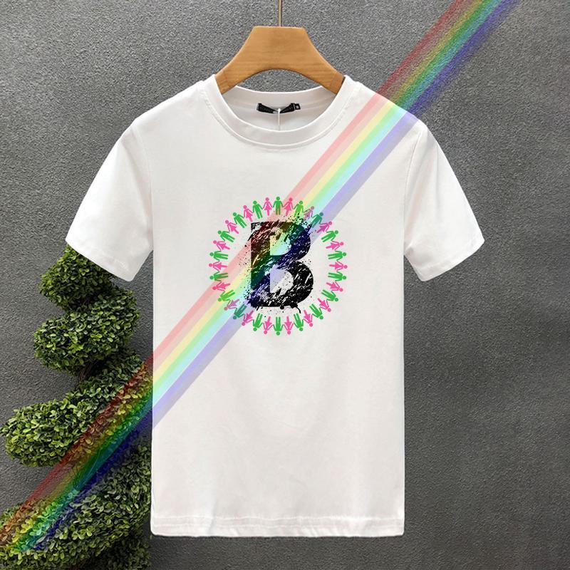 New High Quality Luxury Brand 100% Cotton Design B Printing Tees Summer Harajuku Men/Women Short Sleeve T-shirt Asian Size S-5XL