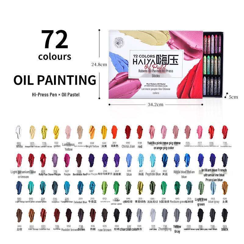 Rubens Washable Oil Pastels for Children: Soft Crayons in 24, 36 Heavy, and 48 Macaron Colors