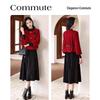 Elegantes Damen-Jacken- und Rock-Set im Tweed-Stil