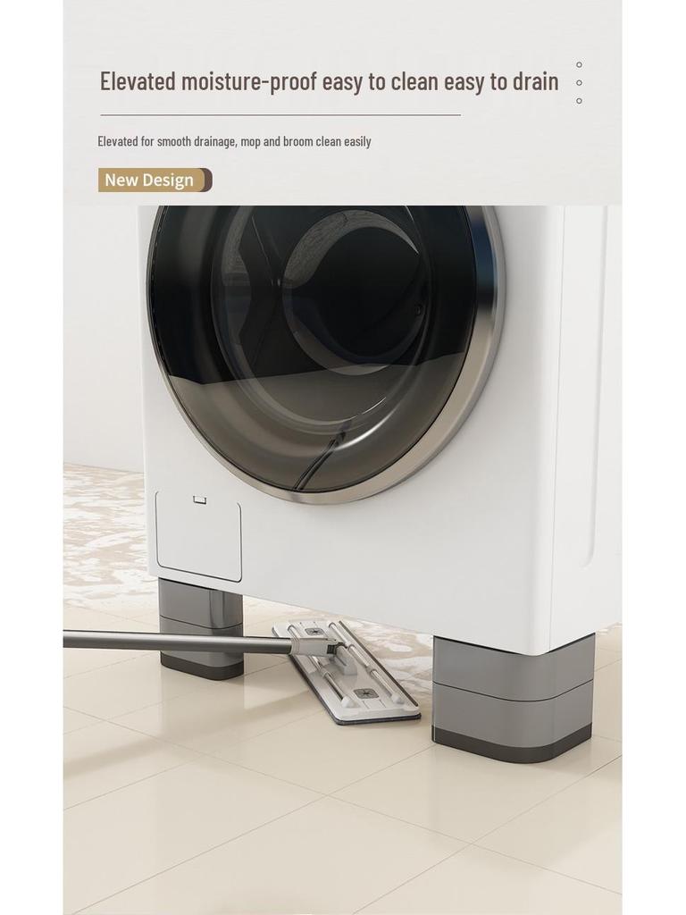 Washing Machine & Refrigerator Anti-Slip Vibration-Reducing Height Stand with Silent Feet