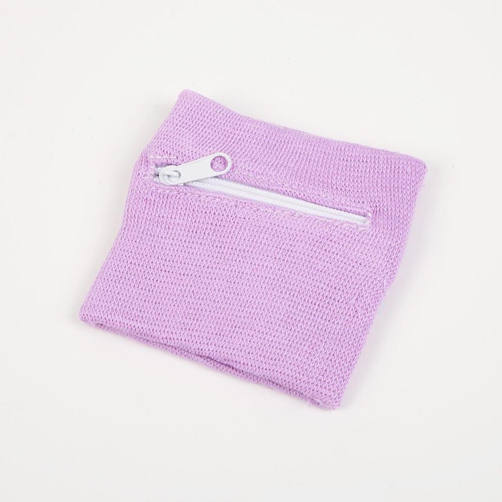 Breathable Cotton Sports Wrist Guard with Zipper Pocket for Running & Cycling