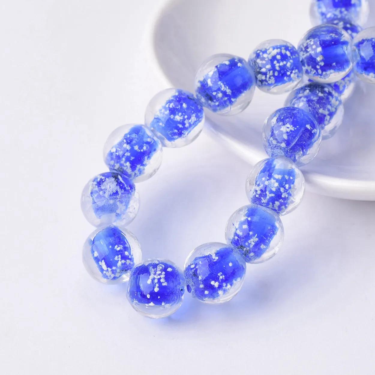 

10 шт. Круглые 10 мм Ручной работы Светящиеся Лэмпворк Стеклянные Свободные Бусины Для Изготовления Ювелирных Изделий Аксессуары DIY Ремесла Фурнитура 10mm-10pcs