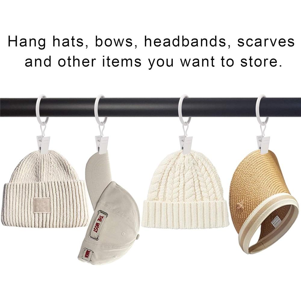 40 Pack Curtain Rings With Clips, Drapery Clips With Rings, Drapes Rings 1.5 In Interior Diameter, Fits Up To 1.2 In Curtain Rod, Black