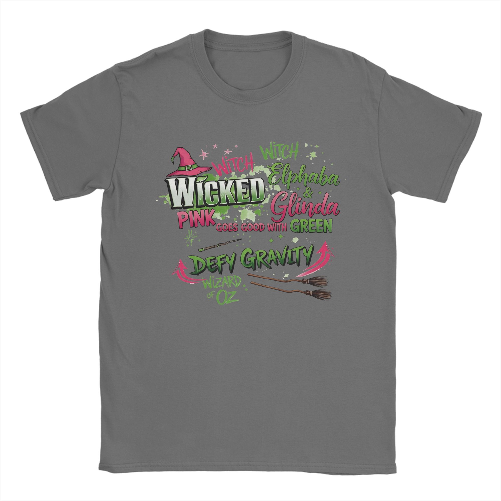 Aesthetic Wicked For Good Elphaba and Glinda Accessories Men Women T Shirts Pure Cotton Tee Graphic Print  Tops T-shirt 4XL