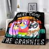 3D Print B-Blueys Family Cartoon Dog Blanket,Soft Throw Blanket for Home Bedroom Bed Sofa Travel Cover Kid Gift