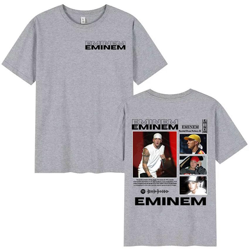 Sommer Rapper Eminem Marshall Byuce Mathers Album Grafik T-Shirt Herren Hip Hop Vintage 100% Reine Baumwolle Bedrucktes T-Shirt