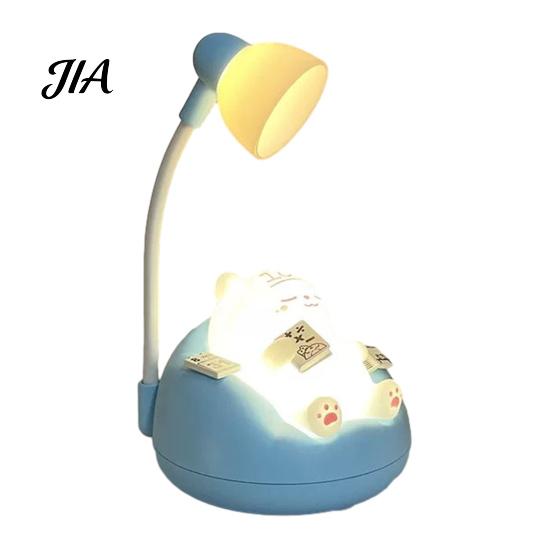 Soft Warm Glow Bedside Light Sleeping Cat Night for Kids, Rechargeable LED Nursery Lamp, Cute Kids Adjustable Brightness Touch Bedroom Baby Room Small