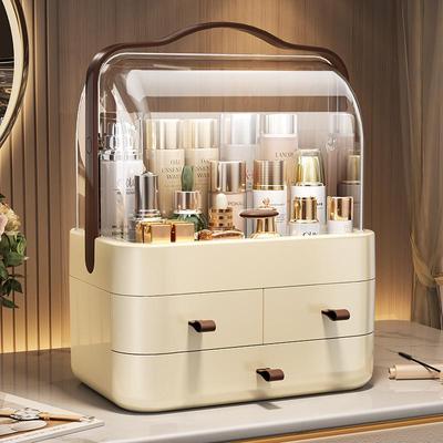 Tragbare, staubdichte Kosmetik-Aufbewahrungsbox für Make-up und Hautpflege
