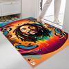 Vibrant Bob Marley Art Print carpet Suitable for all seasons Living room and bedroom mats Room Dormitory decoration Bathroom mat