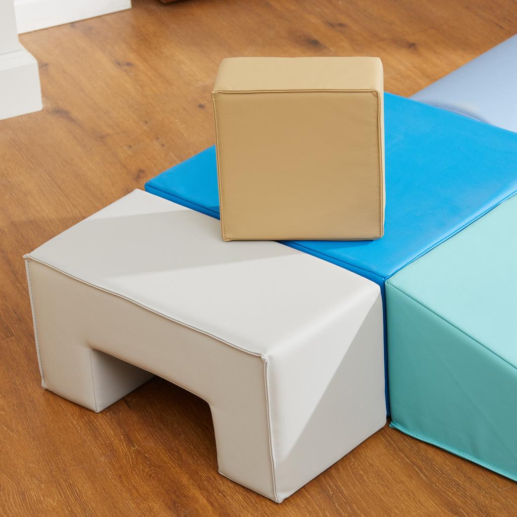 6 XXL Foam Building Blocks - Educational Game - Motor Skills Module - Certified EN71-1-2-3 Standards - 20D PU Foam