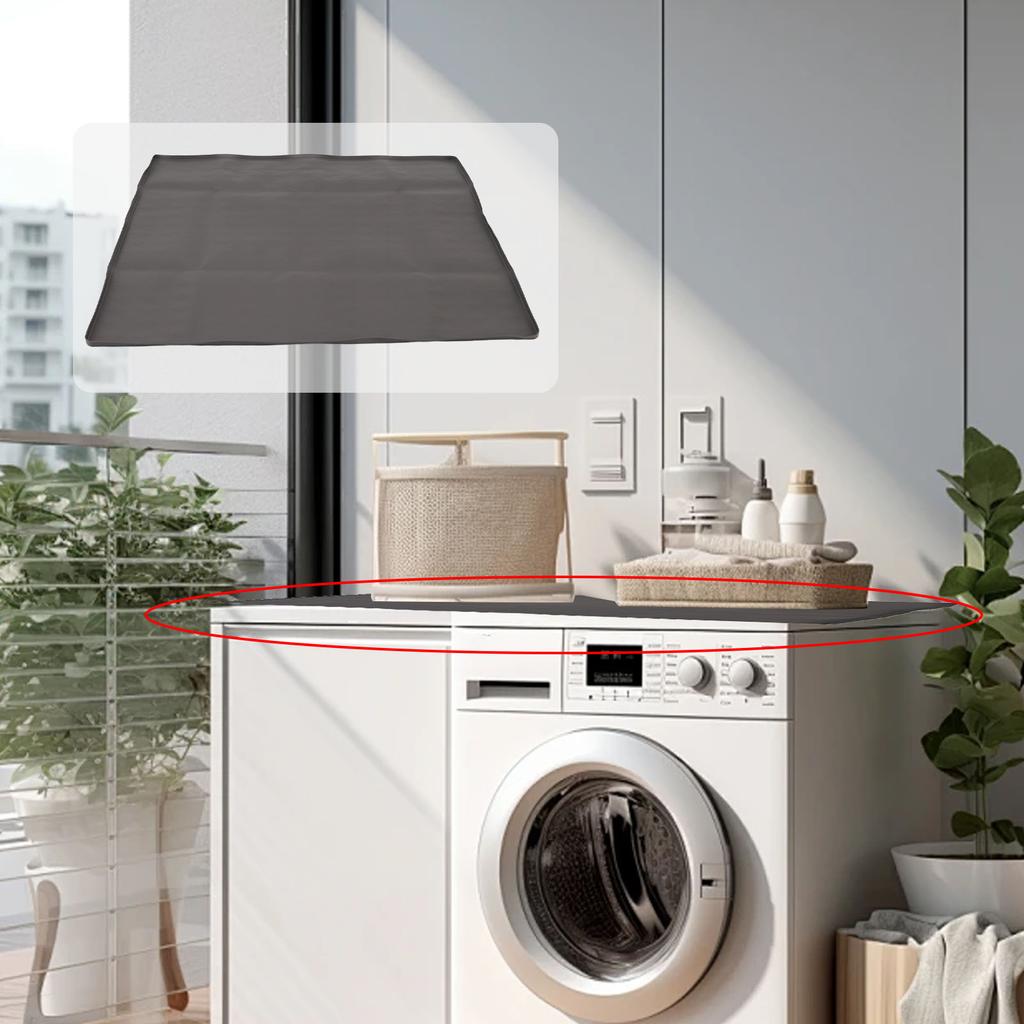 Washer Dryer Top Protector Mat Anti Slip Silicone Scratch Proof Waterproofing Top Cover Pad for Laundry Room