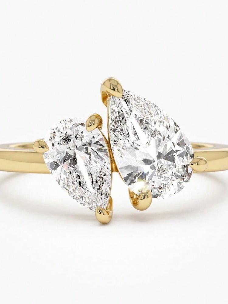 Δαχτυλίδι Δάκρυ Νερού Κλασικό Απλό από Ασήμι 925 με Ζιργκόν Για Γυναίκες Αρραβώνα Γάμο Πολυτελές Υψηλής Ποιότητας Λεπτό κόσμημα