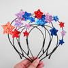 Multiple Stars Independence Day Hairbands Glitter Stars Headband Red Blue White Headdress for Independence Day Hair Accessories
