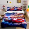 Customized Name Bedding Set Lightning McQueen Quilt Cover Cartoon Car Printing Pillowcase Bedding Set Children Gift