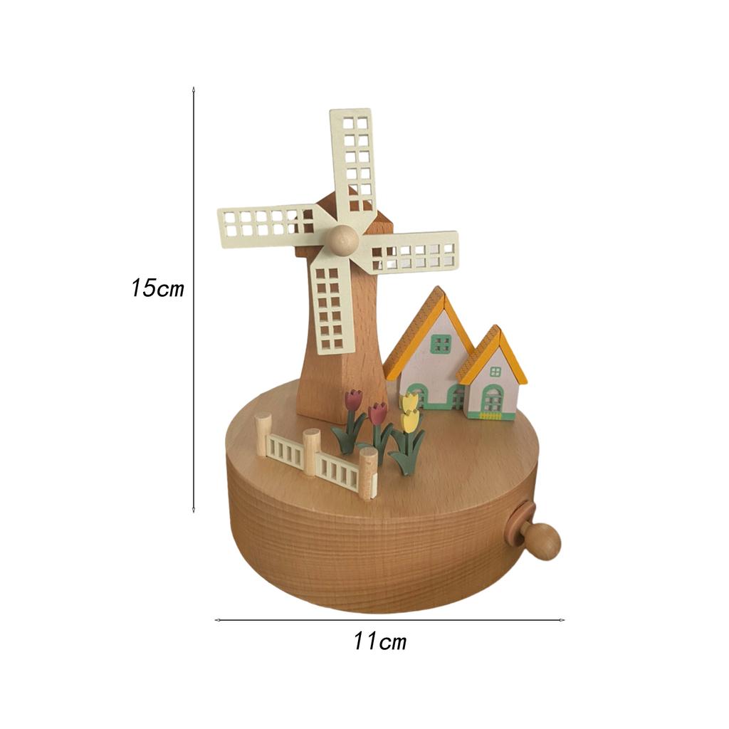 Christmas Music Box Wooden Rotating Music Box Xmas Navidad Noel Christmas Gift Birthday Gift New Year Present for Family