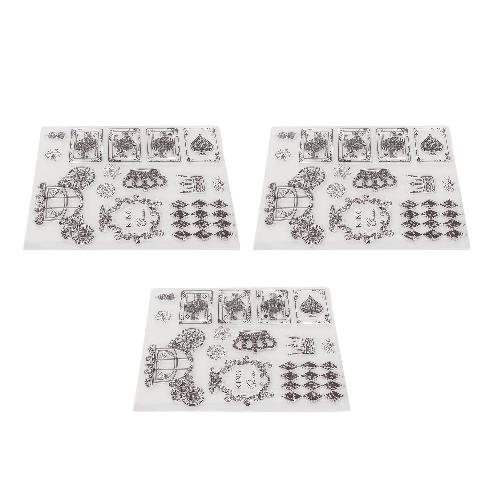 

3 шт. Прозрачные штампы DIY Интересные прочные многоразовые TPR Материал Прозрачный внешний вид Тиснение