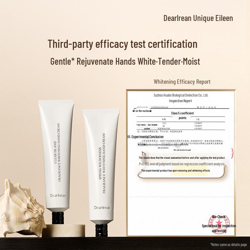 Irene Fragrance Whitening Hand Cream: Anti-Wrinkle, Moisturizing, Long-Lasting Scent for Women - Perfect for Autumn and Winter Care