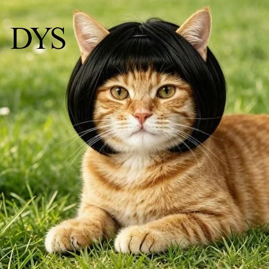 Holiday Costume for Small Animals Funny Dog Wig Medium Large Dogs, Pet Photography Styling Tools with Adjustable Elastic Band Cosplay, Halloween,