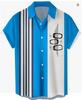 Summer Men's Beach Shirt Printed Hawaiian Short Sleeve Flower Shirt Boys