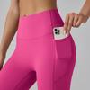 Women's High-Waisted Seamless Yoga Pants with Pockets - Quick-Dry, Tight-Fit, Brushed Fabric, Butt-Lifting Sportswear for Running & Fitness