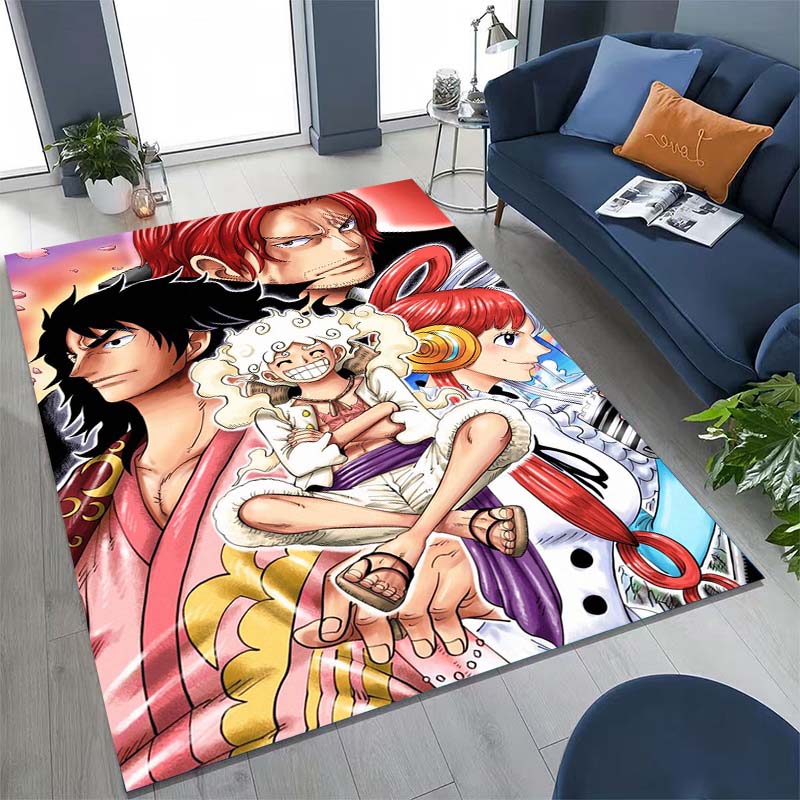 

1PCMonkey D. LuffyONE PIECE rug, suitable for playrooms, bedrooms, living rooms, sofas, and other home décor, non-slip mat for 60x90cm