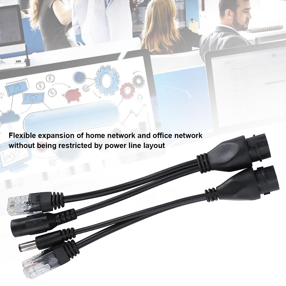 

POE Адаптер Кабель Нестандартний Водонепроникний Інжектор Розгалужувач 12В(Білий )