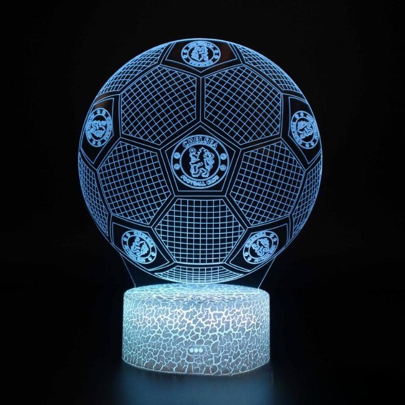 Five Major Leagues Football Club Team Standard 3D Night Light LED Colorful Touch Remote Control Night Light