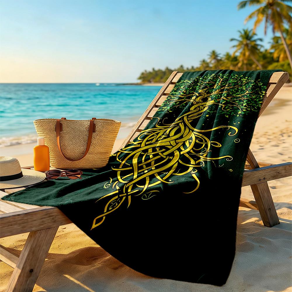 Gothic Style Beach Towel Quick-Dry Soft Microfiber Comfortable Lightweight