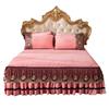 Winter Crystal Velvet Single-piece Padded Lace Bed Skirt Thickened Thermal Mattress Cover Mattress Cover Non-slip Bed Cover Pad