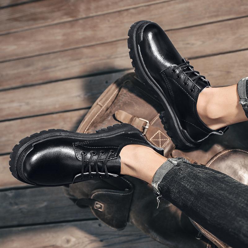 Fashion 2024 Lace-Up Outdoor Male Shoes Luxury Brand Mens Casual Shoes Leather Men Business Shoes Fashion Thick Bottom Man Oxford Shoes