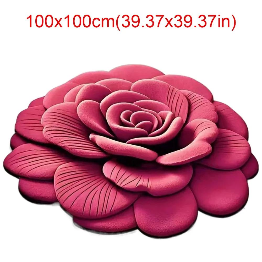 Special-shaped Sunflower Carpet Soft Absorbent Flower Carpet 60x60cm Non-slip Door Gasket for Living Room Tea Table Bedside